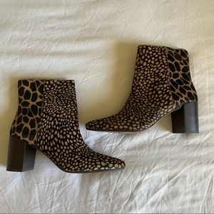 Madewell The Fiona Boot in Spot Mix Calf Hair